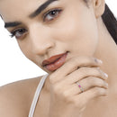 0.22 Carat Genuine Ruby and White Diamond 14K White Gold Ring-15