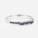 0.31 Carat Genuine Blue Sapphire 14K White Gold Ring-9
