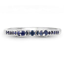0.31 Carat Genuine Blue Sapphire 14K White Gold Ring-7