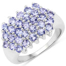 2.03 Carat Genuine Tanzanite .925 Sterling Silver Ring-5
