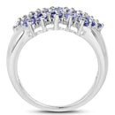 2.03 Carat Genuine Tanzanite .925 Sterling Silver Ring-6