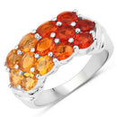 1.56 Carat Genuine Fire Opal .925 Sterling Silver Ring-1
