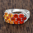 1.56 Carat Genuine Fire Opal .925 Sterling Silver Ring-4