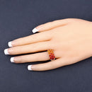 1.56 Carat Genuine Fire Opal .925 Sterling Silver Ring-5