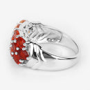 1.56 Carat Genuine Fire Opal .925 Sterling Silver Ring-7