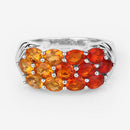 1.56 Carat Genuine Fire Opal .925 Sterling Silver Ring-8