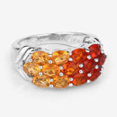1.56 Carat Genuine Fire Opal .925 Sterling Silver Ring-10