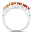1.56 Carat Genuine Fire Opal .925 Sterling Silver Ring-2
