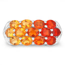 1.56 Carat Genuine Fire Opal .925 Sterling Silver Ring-3