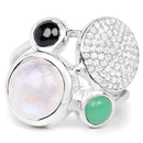 5.90 Carat Genuine Multi Stone .925 Sterling Silver Ring-6