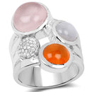 5.96 Carat Genuine Multi Stone .925 Sterling Silver Ring-4