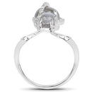 2.79 Carat Genuine Labradorite And White Topaz .925 Sterling Silver Ring-5