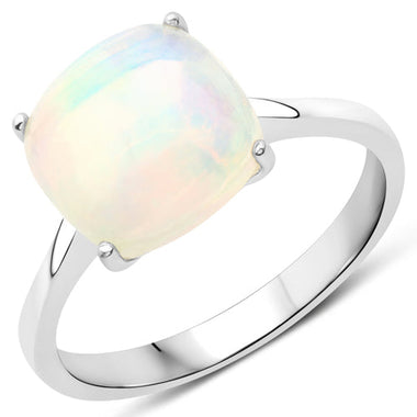 2.90 Carat Genuine Ethiopian Opal .925 Sterling Silver Ring - 0