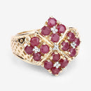 2.13 Carat Genuine Ruby and White Topaz .925 Sterling Silver Ring-9