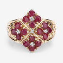 2.13 Carat Genuine Ruby and White Topaz .925 Sterling Silver Ring-12