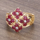 2.13 Carat Genuine Ruby and White Topaz .925 Sterling Silver Ring-13