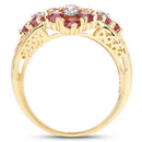 2.13 Carat Genuine Ruby and White Topaz .925 Sterling Silver Ring-6