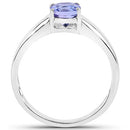 1.05 Carat Genuine Tanzanite .925 Sterling Silver ring-5