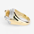 4.56 Carat Genuine Citrine and White Diamond .925 Sterling Silver Ring-11