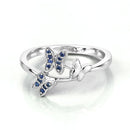 0.14 Carat Genuine Blue Sapphire .925 Sterling Silver Ring-8