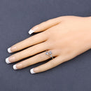 0.14 Carat Genuine Blue Sapphire .925 Sterling Silver Ring-9