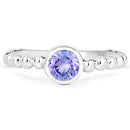 0.47 Carat Genuine Tanzanite .925 Sterling Silver Ring-4