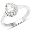 14K White Gold 0.64 Carat Genuine White Diamond Ring-4