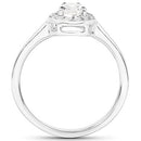 14K White Gold 0.64 Carat Genuine White Diamond Ring-5