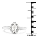 14K White Gold 0.64 Carat Genuine White Diamond Ring-6