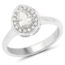 14K White Gold 0.64 Carat Genuine White Diamond Ring-4