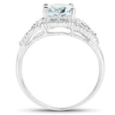 1.50 Carat Genuine Aquamarine .925 Sterling Silver Ring-6