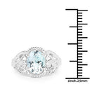 1.50 Carat Genuine Aquamarine .925 Sterling Silver Ring-7