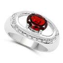 2.50 Carat Genuine Garnet .925 Sterling Silver Ring-5