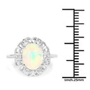 1.73 Carat Genuine Ethiopian Opal & White Topaz .925 Sterling Silver Ring-6