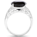 7.09 Carat Genuine Smoky Quartz .925 Sterling Silver Ring-5