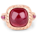 9.14 Carat Glass Filled Ruby and Ruby .925 Sterling Silver Ring-6