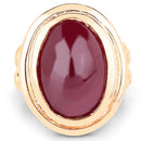 14K Rose Gold Plated 17.60 Carat Genuine Glass Filled Ruby .925 Sterling Silver Ring-6