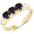 0.99 Carat Genuine Black Diamond .925 Sterling Silver Ring-4