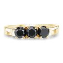 0.99 Carat Genuine Black Diamond .925 Sterling Silver Ring-6