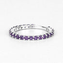 0.78 Carat Genuine Amethyst .925 Sterling Silver Ring-6