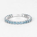 0.94 Carat Genuine Swiss Blue Topaz .925 Sterling Silver Ring-6