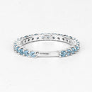 0.94 Carat Genuine Swiss Blue Topaz .925 Sterling Silver Ring-9