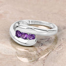 0.54 Carat Genuine Amethyst .925 Sterling Silver Ring-8