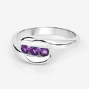 0.54 Carat Genuine Amethyst .925 Sterling Silver Ring-10