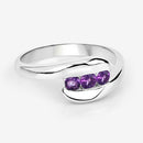 0.54 Carat Genuine Amethyst .925 Sterling Silver Ring-11