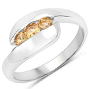 0.55 Carat Genuine Citrine .925 Sterling Silver Ring-1