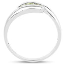 0.56 Carat Genuine Peridot .925 Sterling Silver Ring-6