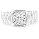 0.25 Carat Genuine White Diamond .925 Sterling Silver Ring-6