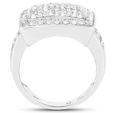 0.61 Carat Genuine White Diamond .925 Sterling Silver Ring - 0
