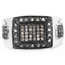0.52 Carat Genuine Champagne Diamond .925 Sterling Silver Ring-6